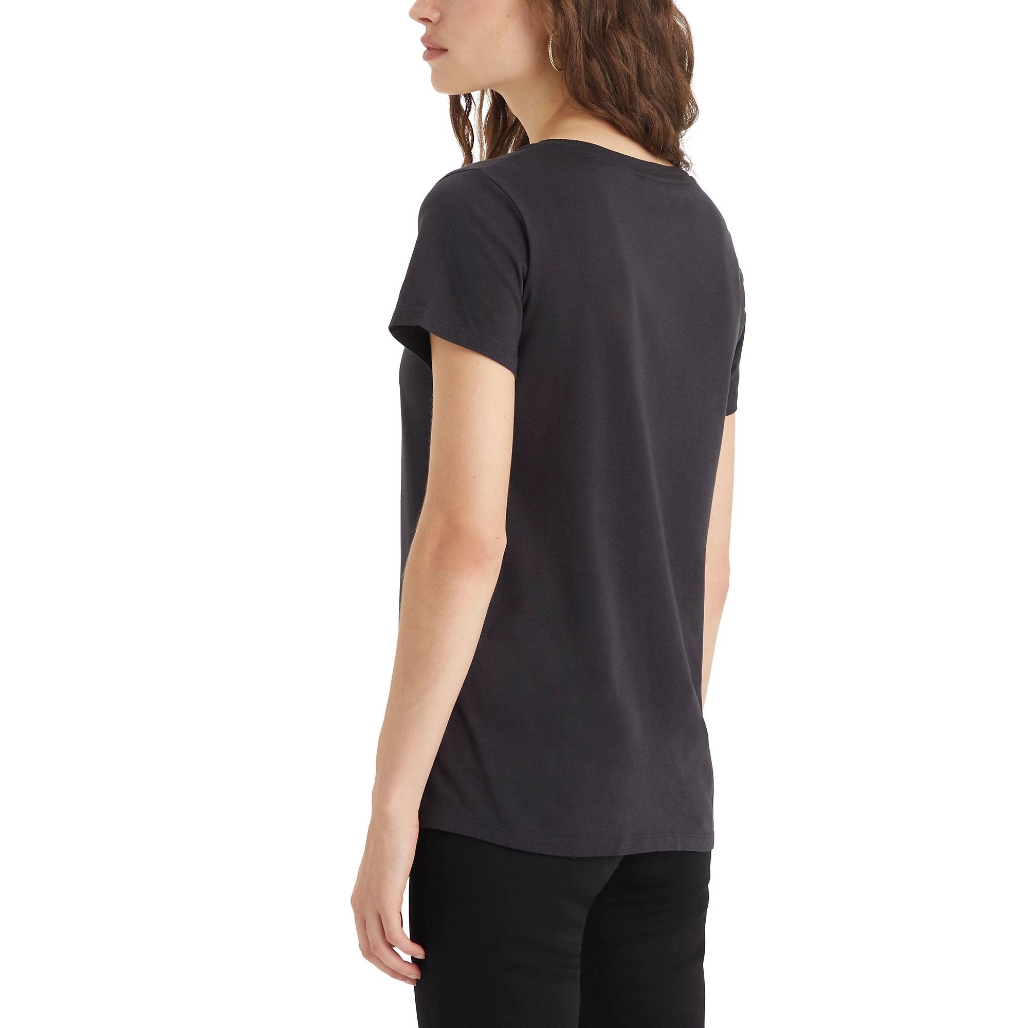 Camiseta Levis Mangas Cortas Lisa Cuello V Para Damas by Levis