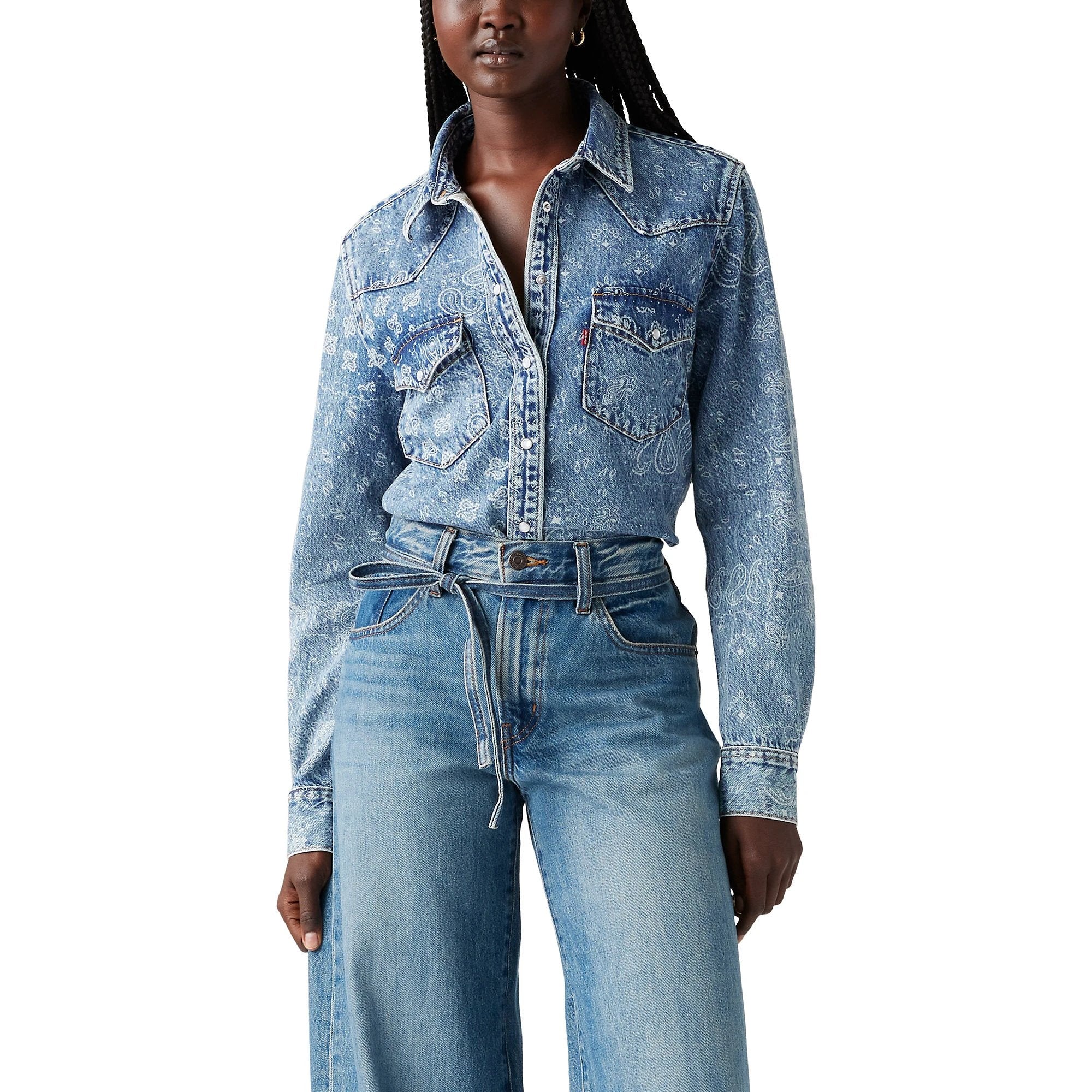 Camisa Levis Mangas Largas Estampada Para Damas by Levis