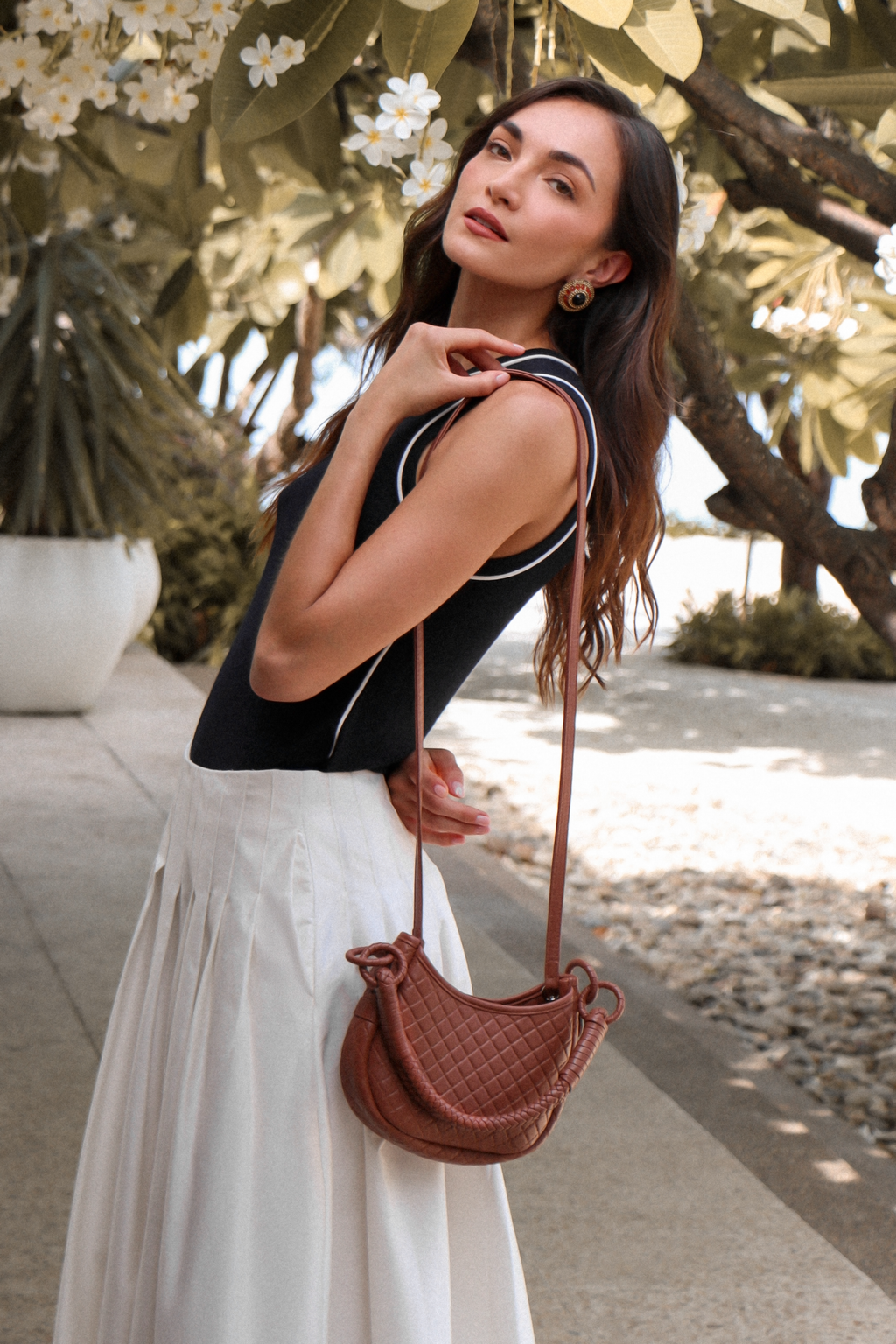 Saddle Mini, Shoulder Bag - Brandy