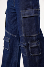 JEANS WIDE LEG CARGO R-M 8342.