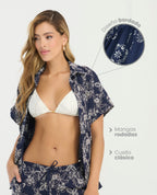 Camisa | Manga Rodada | Detalles Bordados - Kliquea