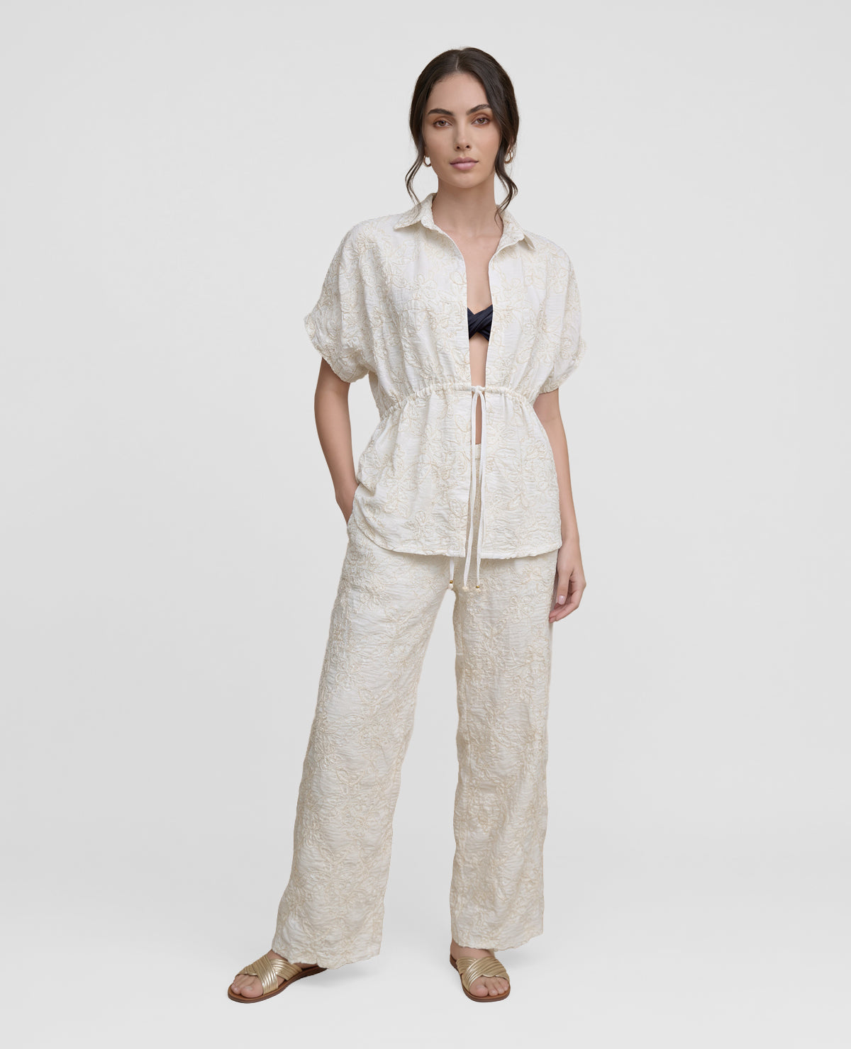 Pantalon | Detalles Bordados | Pretina Elastica - Kliquea