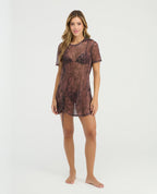 Vestido Corto | En Malla | Cuello Redondo - Kliquea