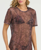 Vestido Corto | En Malla | Cuello Redondo - Kliquea