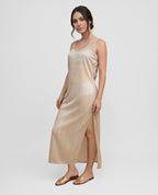 Vestido Largo Semitransparente | Manga Larga | Escote Reversible - Kliquea