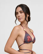 Top de Baño Triangular | Con Copas Suaves | Anudar en Cuello y Espalda - Kliquea