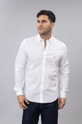 Camisa Nautica Mangas Largas Lisa para Caballeros