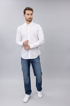 Camisa Nautica Mangas Largas Lisa para Caballeros