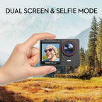 Cámara Sport Con Pantalla Dual 4K 60fps De 24MP HD 4k WIFI C/ Mic Externo Touch