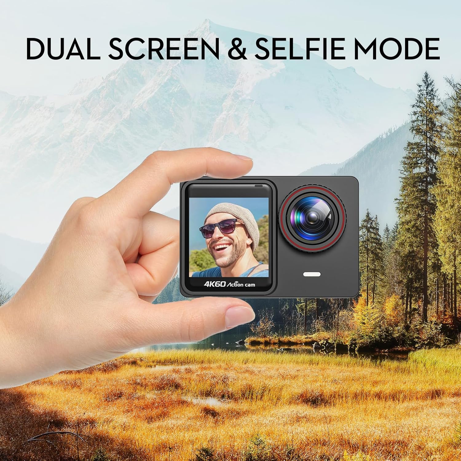 Cámara Sport Con Pantalla Dual 4K 60fps De 24MP HD 4k WIFI C/ Mic Externo Touch