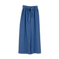 Pantalones La La Muse de Tiro Alto con Pernera Ancha y Lazo Ajustable para Damas – DENIM