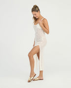 Vestido Largo | En Malla | Aperturas Laterales - Kliquea