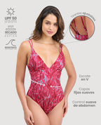 Vestido-de-Baño-Entero-|-Escote-en-V-|-Control-Suave-de-Abdomen_St Even Colombia_99935