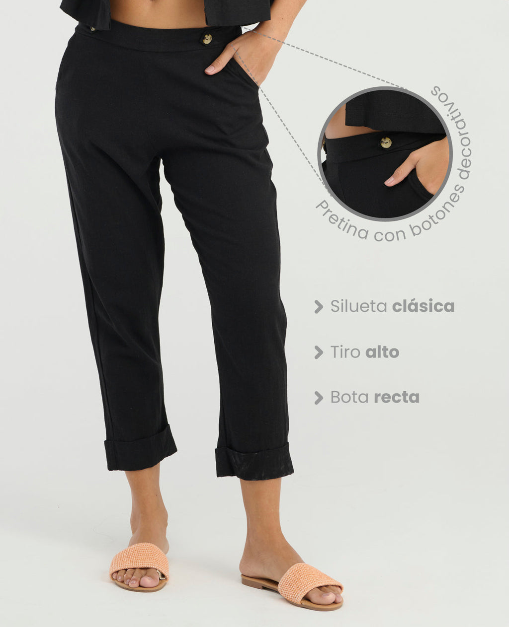 Pantalon | Tiro Alto | Bota Recta - Kliquea