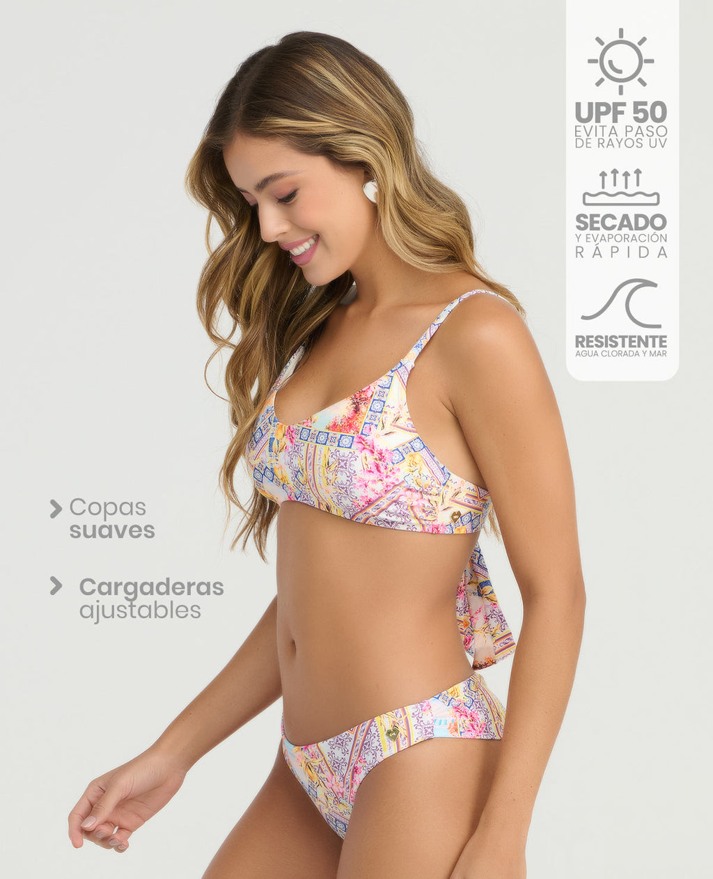 Top de Baño | Con Copas Fijas | Cargaderas Ajustables - Kliquea