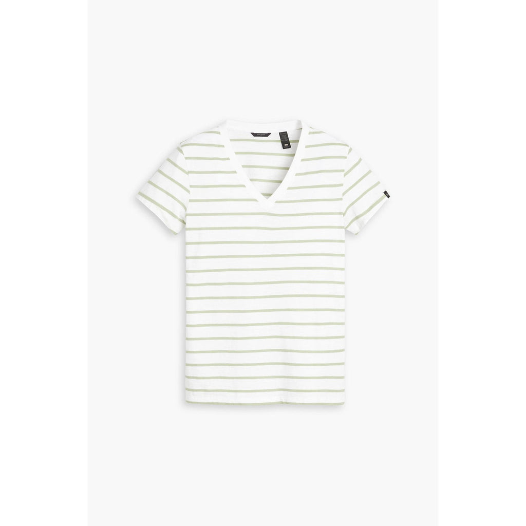 Camiseta Dockers Mangas Cortas Rayas Cuello V Para Damas by Dockers