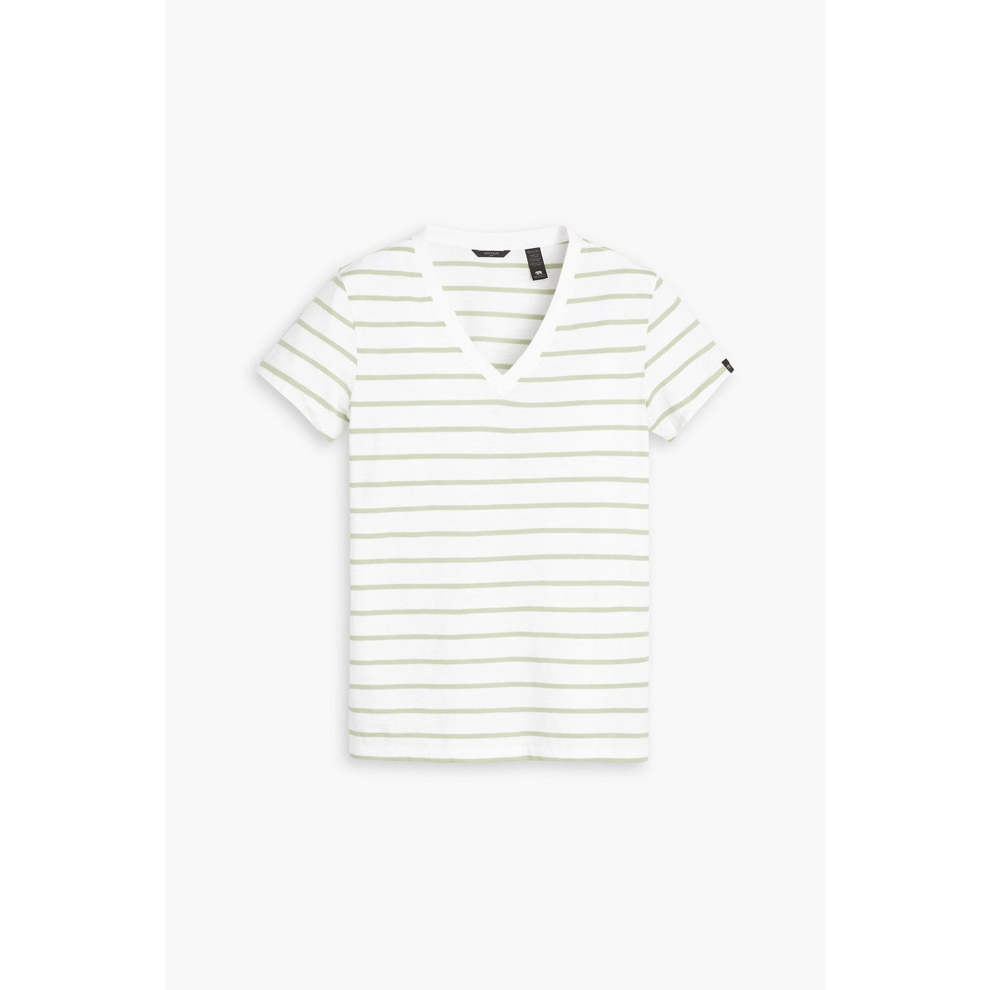 Camiseta Dockers Mangas Cortas Rayas Cuello V Para Damas by Dockers
