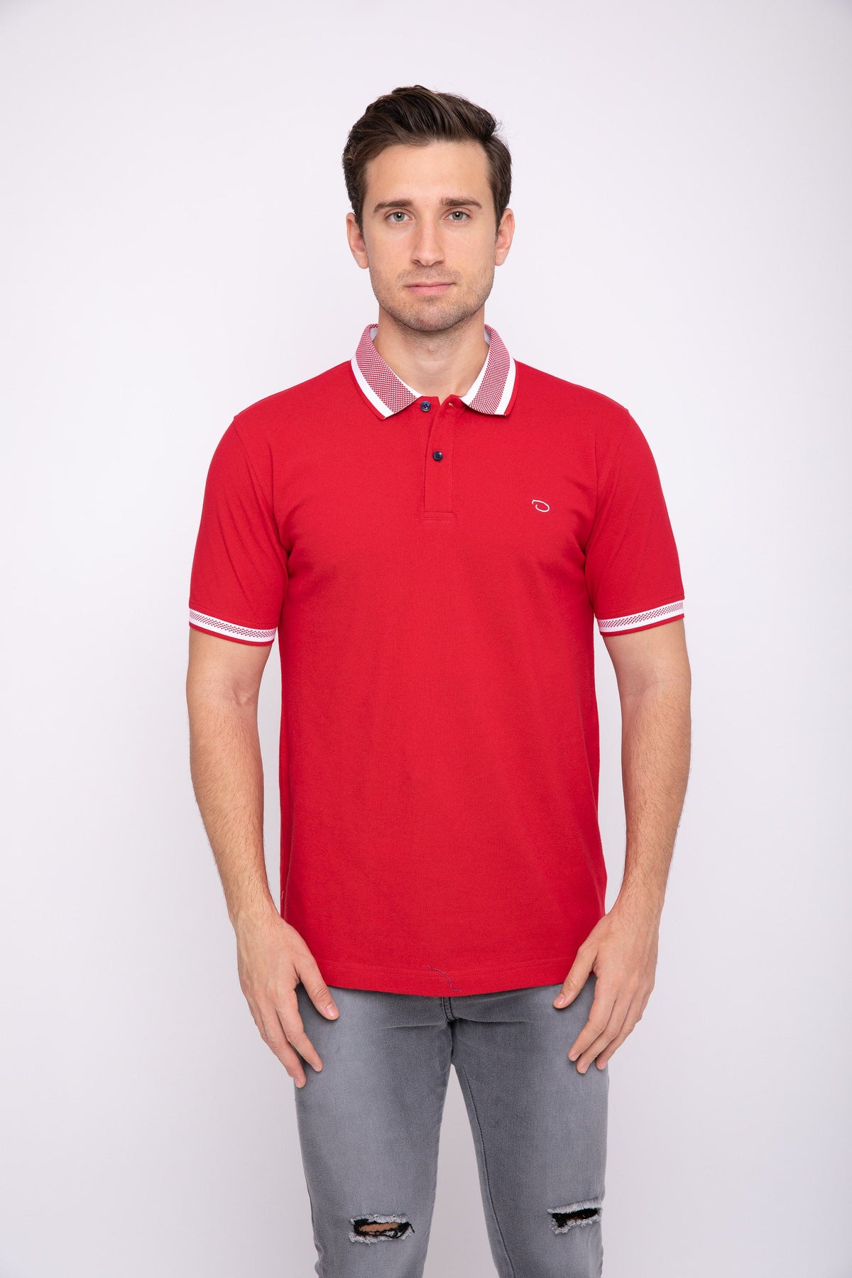 Poloshirt Oscar de La Renta Mangas Cortas Liso para Caballeros