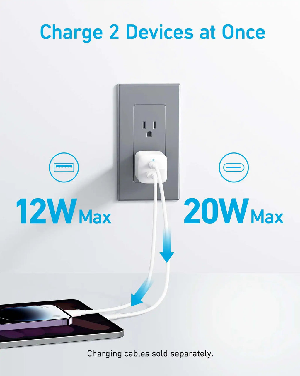 Cargador Anker 33W USB-C y USB-A