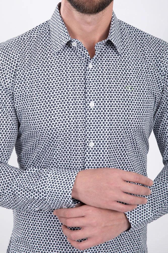 Camisa Oscar De La Renta Mangas Largas Estampada Para Caballeros by Oscar De La Renta