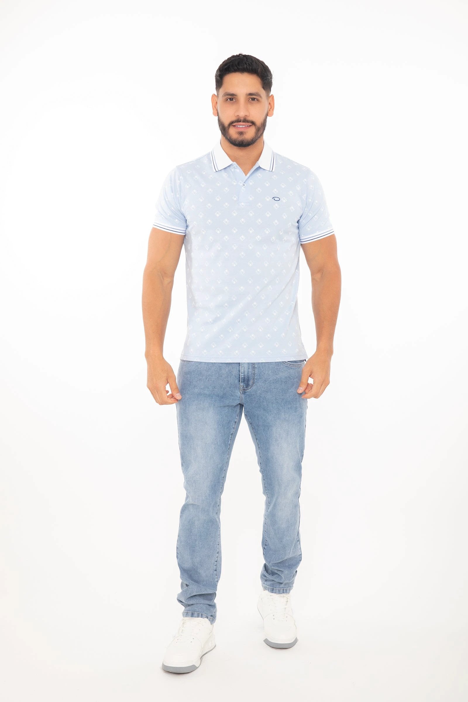 Poloshirt Oscar De La Renta Mangas Cortas Estampado P/ Caballeros by Oscar De La Renta
