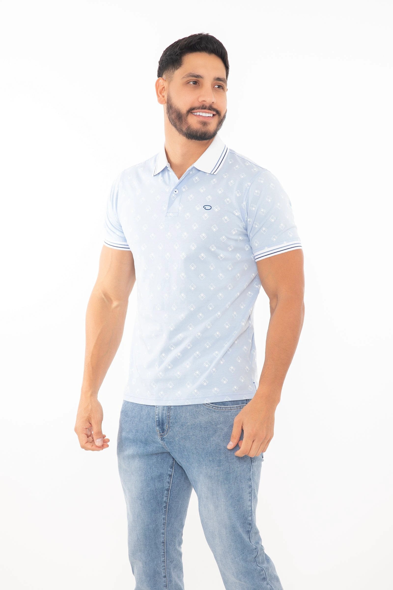 Poloshirt Oscar De La Renta Mangas Cortas Estampado P/ Caballeros by Oscar De La Renta
