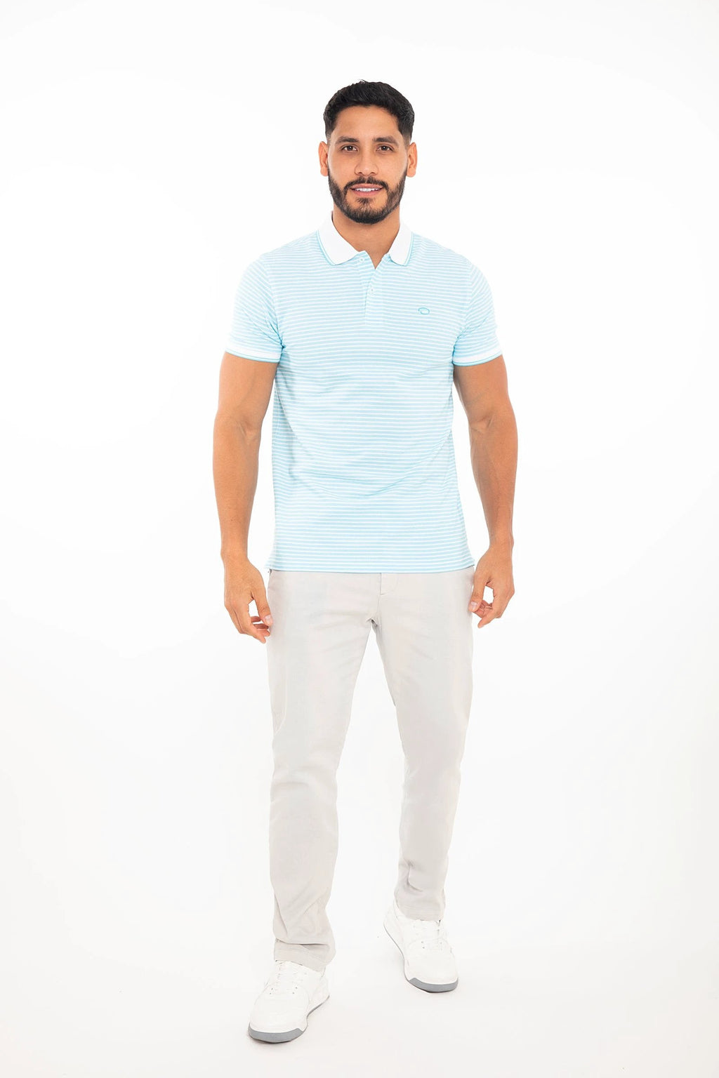 Poloshirt Oscar De La Renta Mangas Cortas Rayas P/ Caballeros by Oscar De La Renta