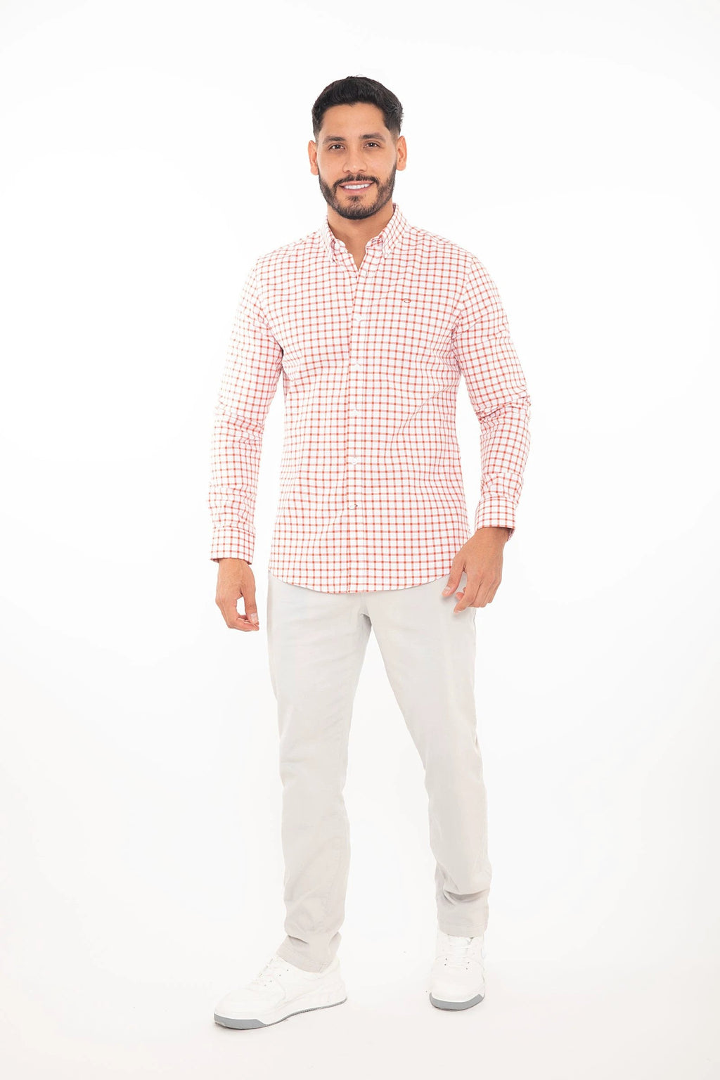 Camisa Oscar De La Renta Mangas Largas Cuadros P/ Caballeros by Oscar De La Renta