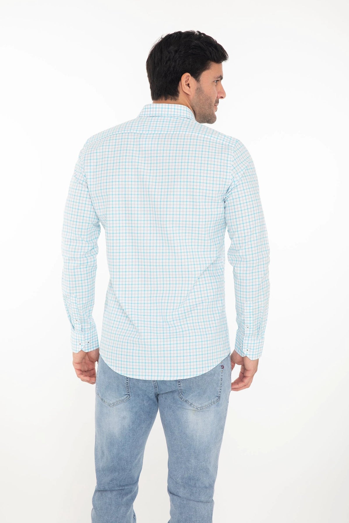 Camisa Oscar De La Renta Mangas Largas Cuadros P/ Caballeros by Oscar De La Renta