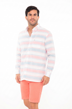 Camisa Oscar de La Renta Mangas Largas Rayas para Caballeros