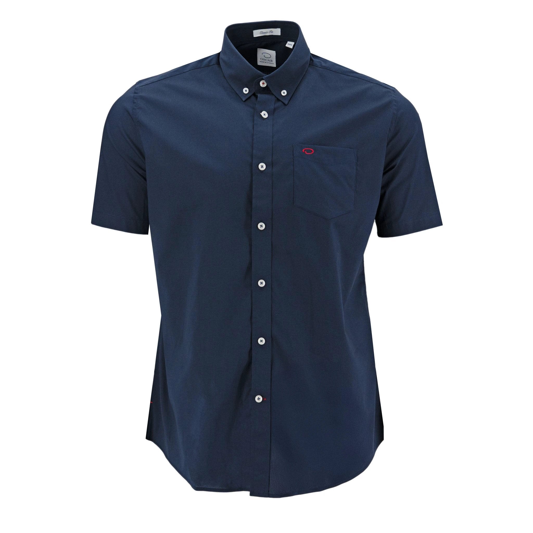Camisa Oscar De La Renta Mangas Cortas Lisa Para Caballeros by Oscar De La Renta