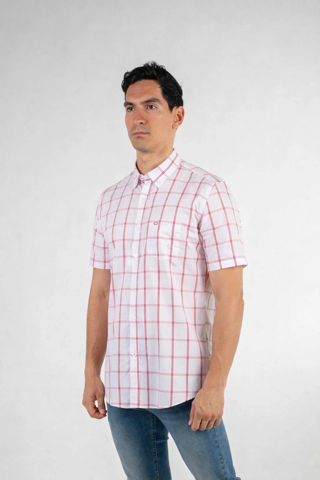 Camisa Oscar De La Renta Mangas Cortas Cuadros Para Caballeros by Oscar De La Renta