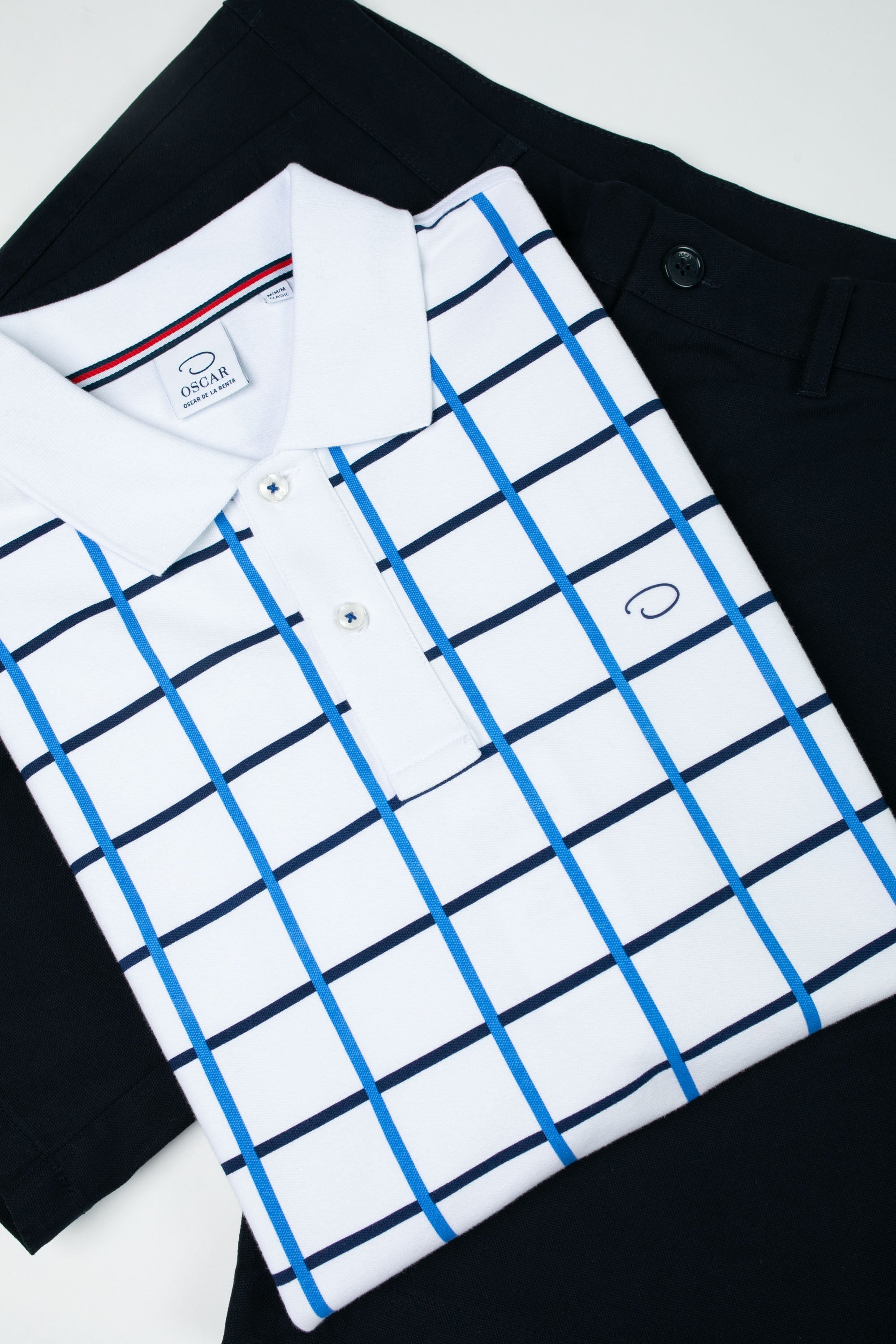 Poloshirt Oscar De La Renta Mangas Cortas Cuadros para Caballeros