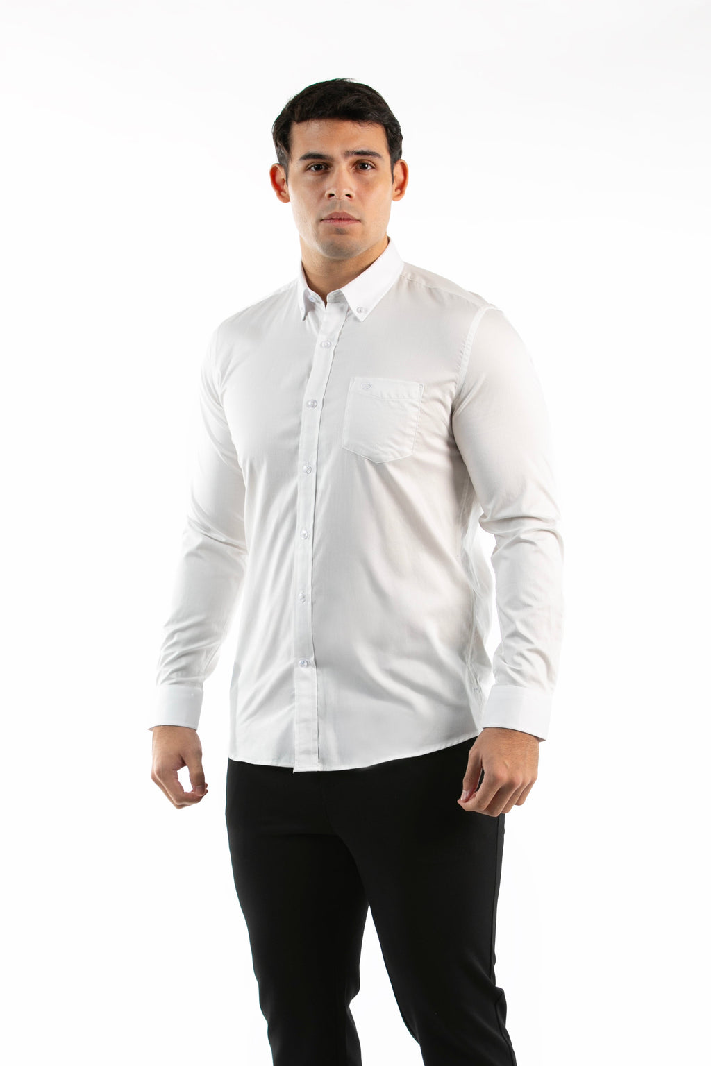 Camisa Oscar De La Renta Mangas Largas Lisa para Caballeros