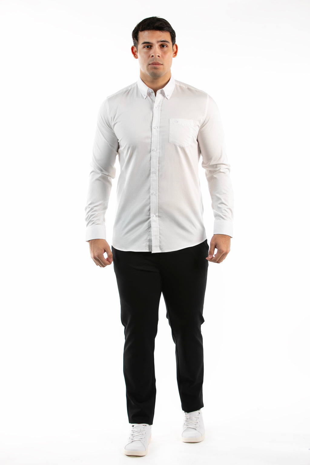 Camisa Oscar De La Renta Mangas Largas Lisa para Caballeros