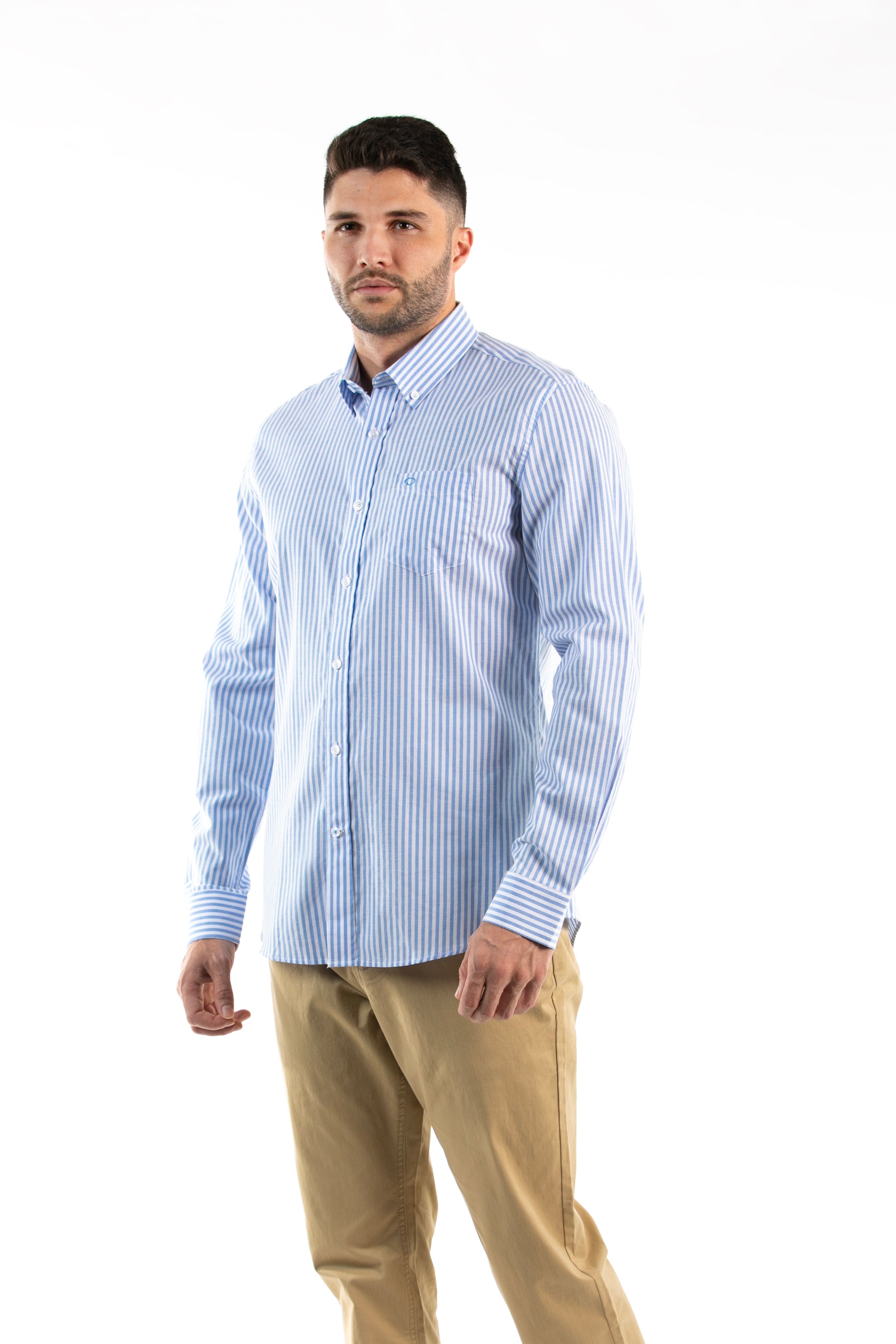 Camisa Oscar de La Renta Mangas Largas Rayas para Caballeros