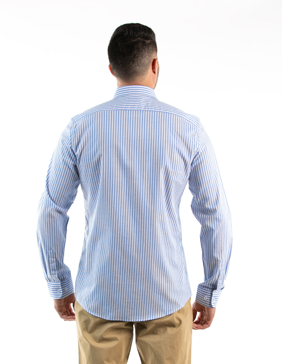 Camisa Oscar de La Renta Mangas Largas Rayas para Caballeros