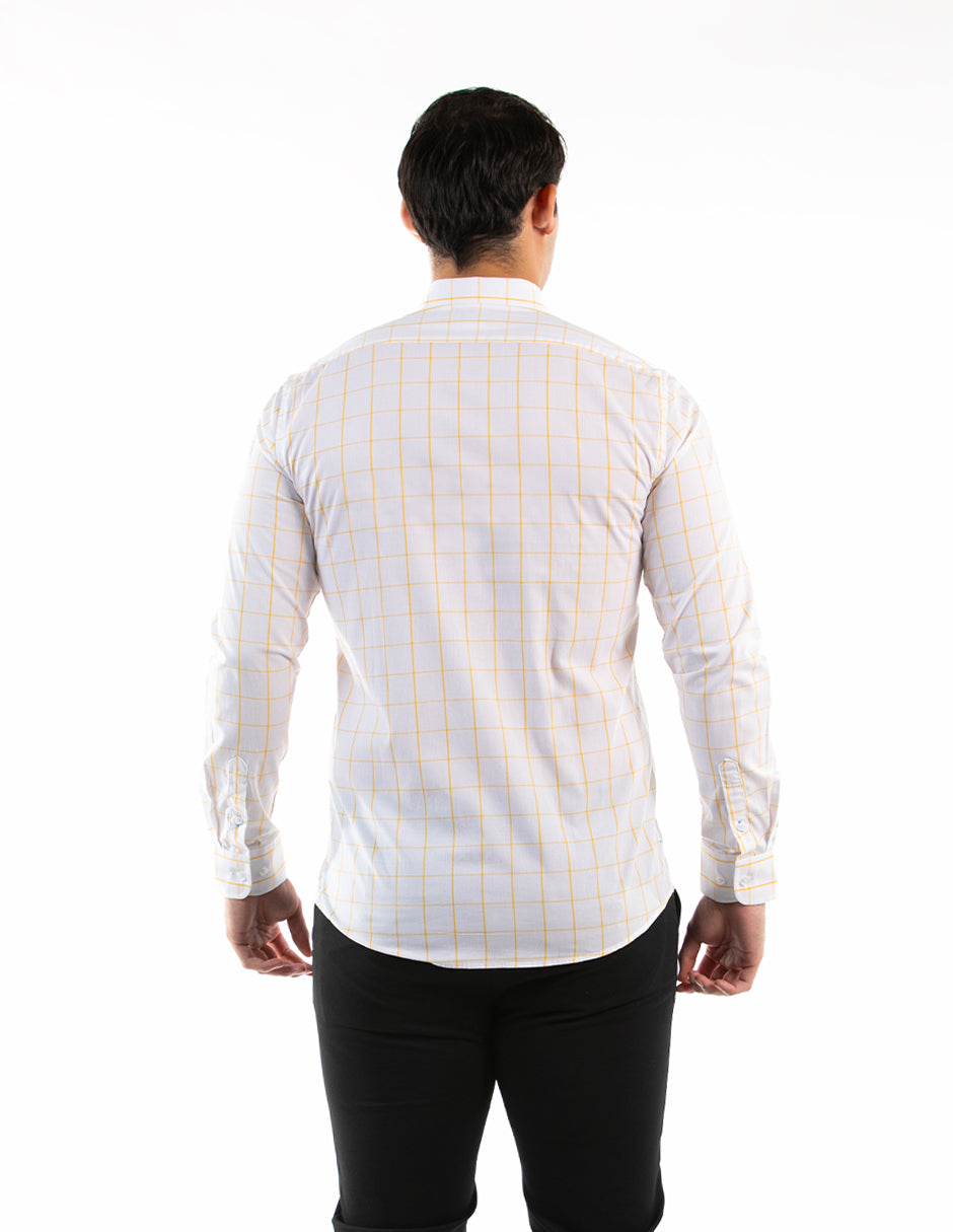 Camisa Oscar De La Renta Mangas Largas Cuadros para Caballeros