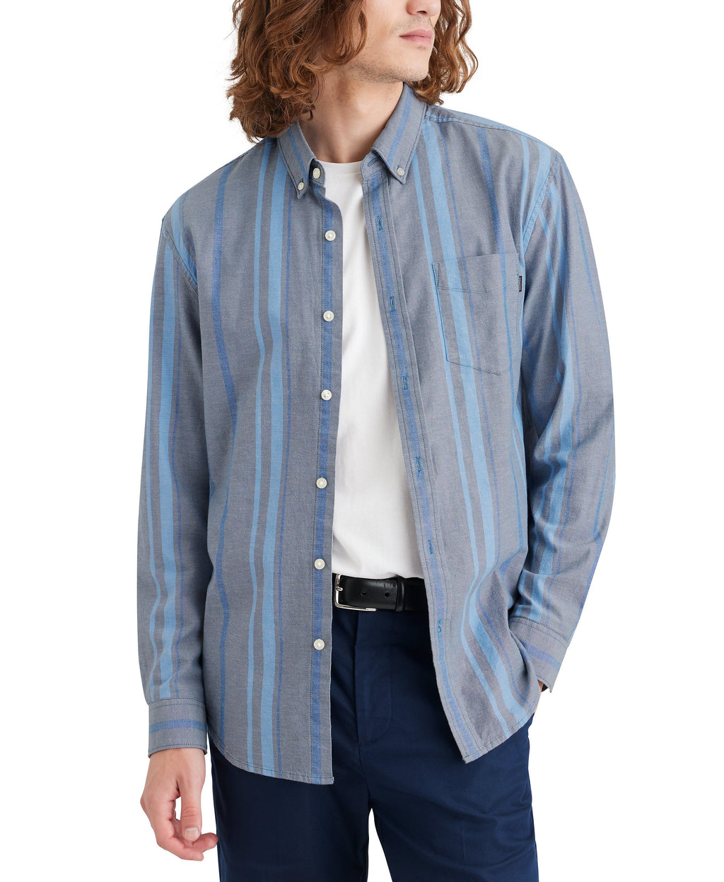 Camisa Dockers Mangas Largas Rayas P/ Caballeros by Dockers