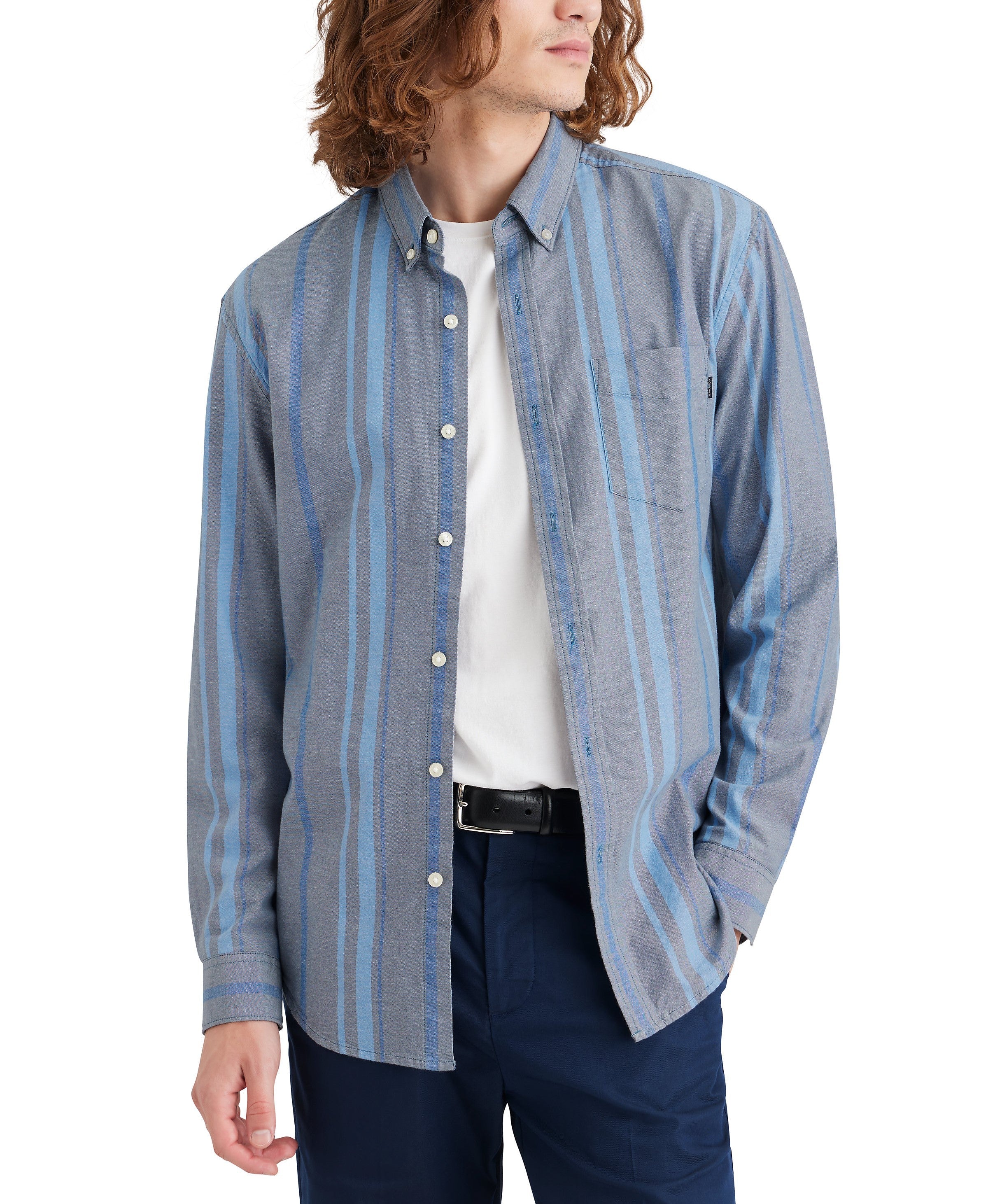 Camisa Dockers Mangas Largas Rayas P/ Caballeros by Dockers