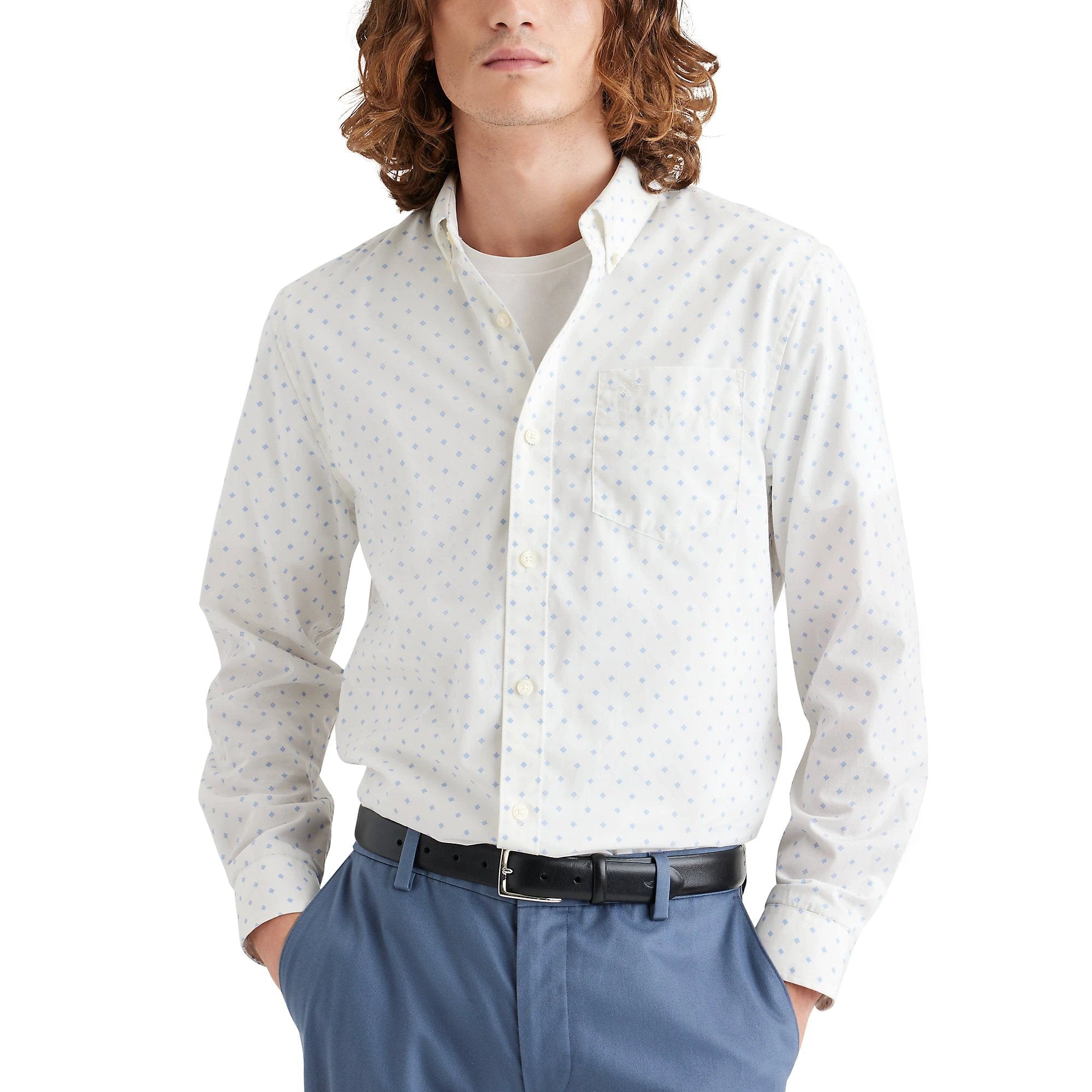 Camisa Dockers Mangas Largas Estampada Para Caballeros by Dockers