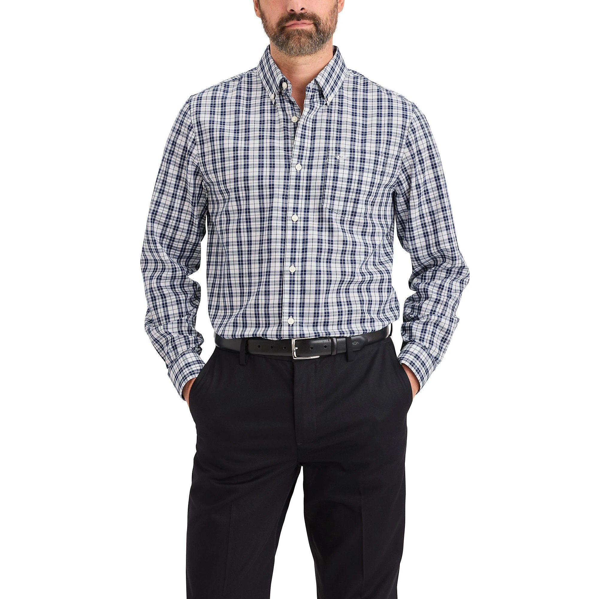 Camisa Dockers Mangas Largas Cuadros Para Caballeros by Dockers