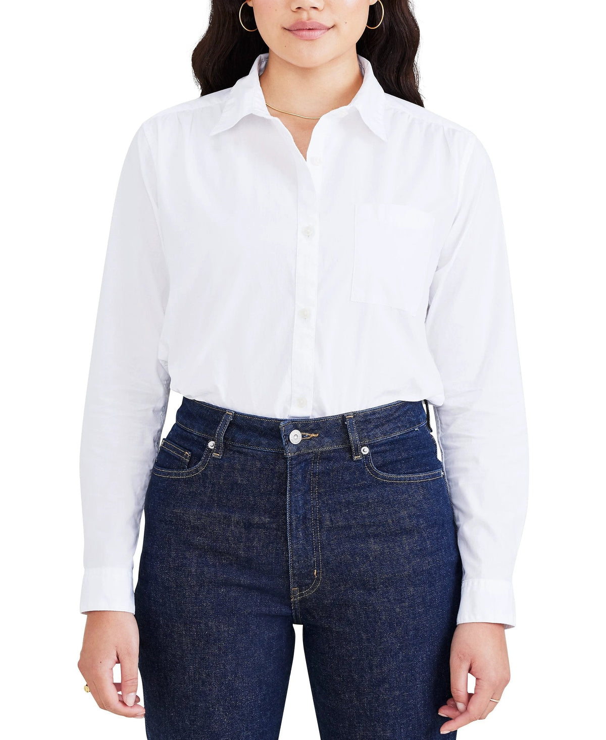 Camisa Dockers Mangas Largas Lisa Para Damas by Dockers