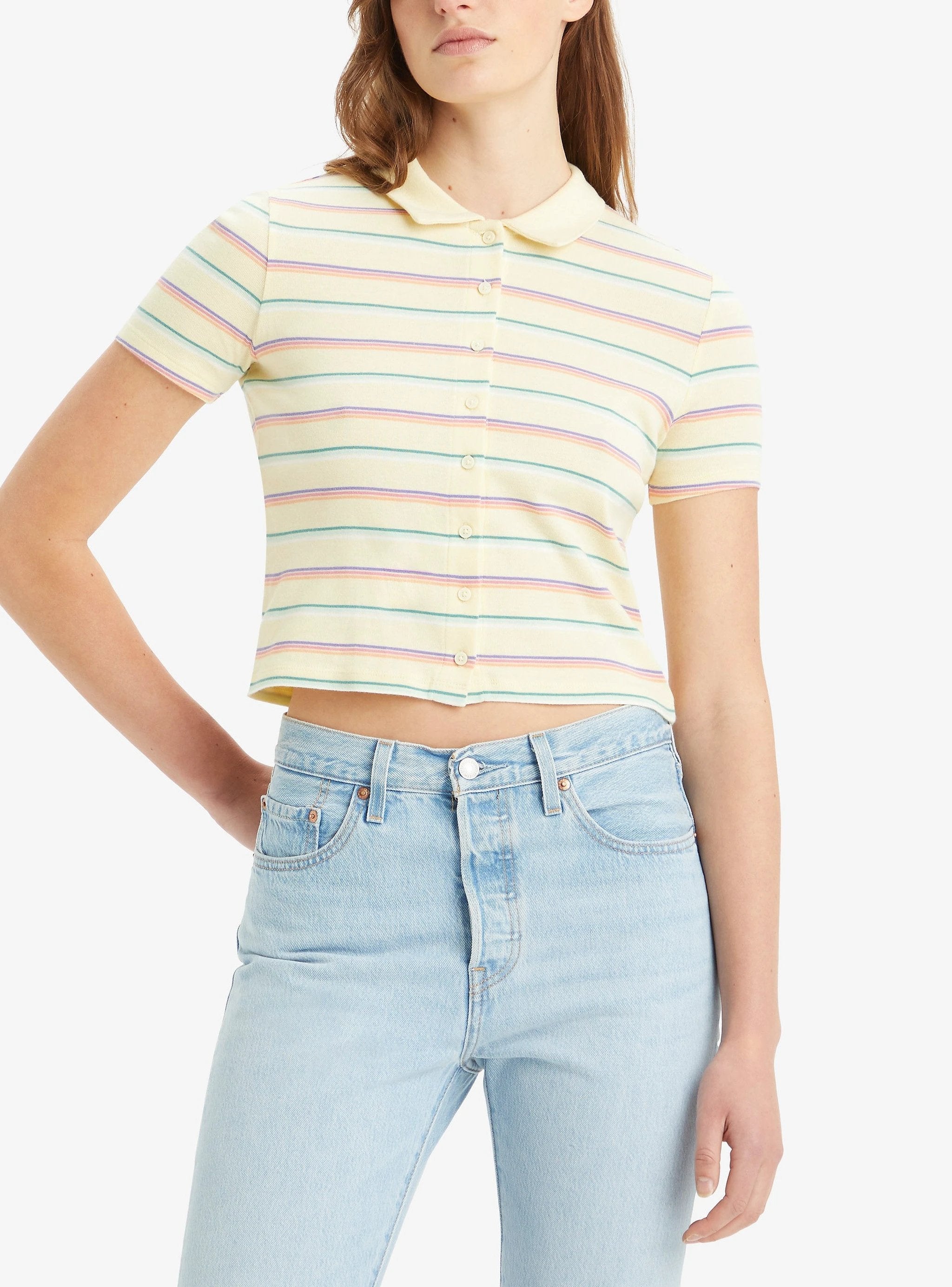 Blusa Levis Mangas Cortas Rayas P/ Damas A73730000 by Levis