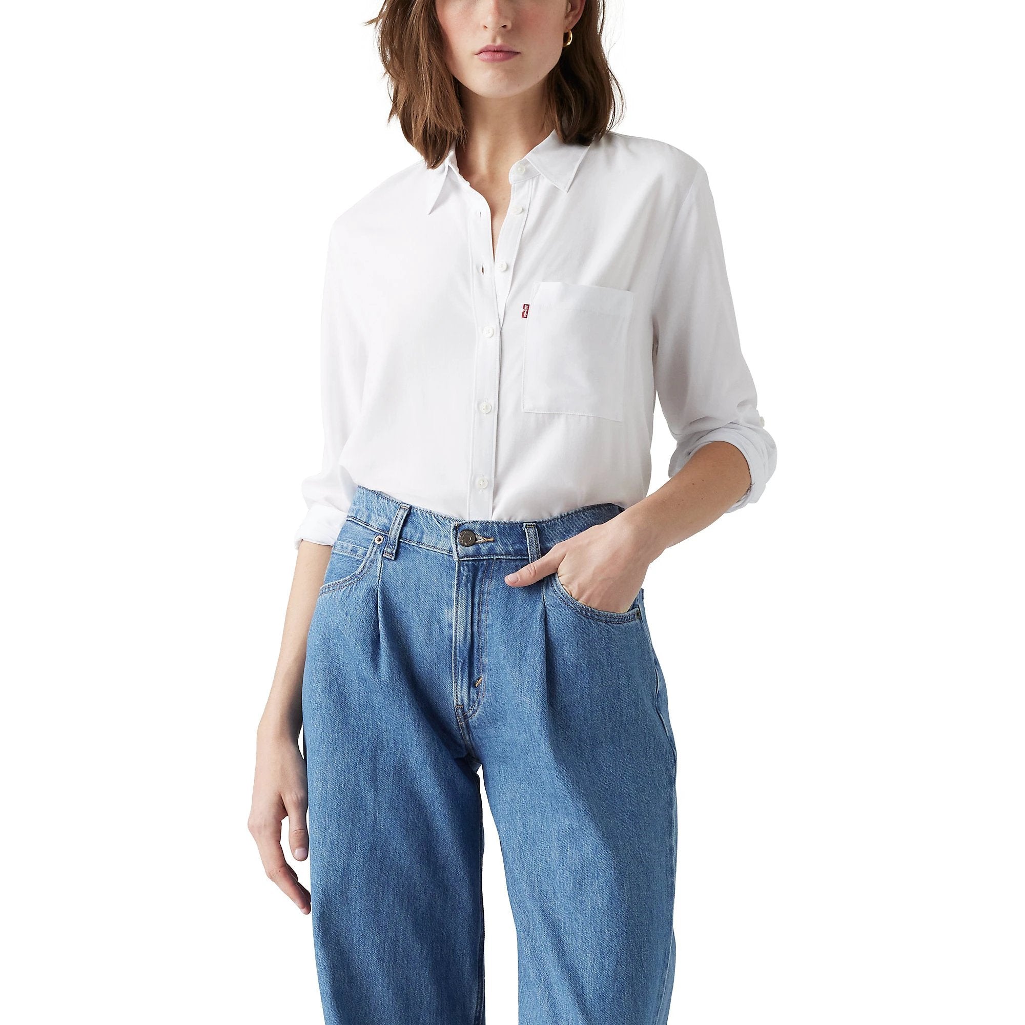 Camisa Levis Mangas Largas Lisa Para Damas by Levis