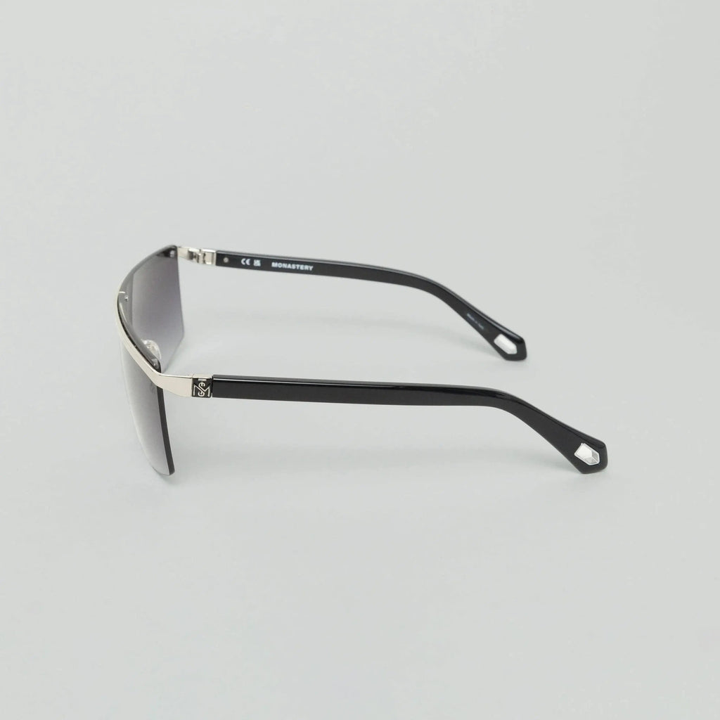 ADEI SUNGLASSES SHINY SILVER/BLACK GRADIENT GREY - Monastery