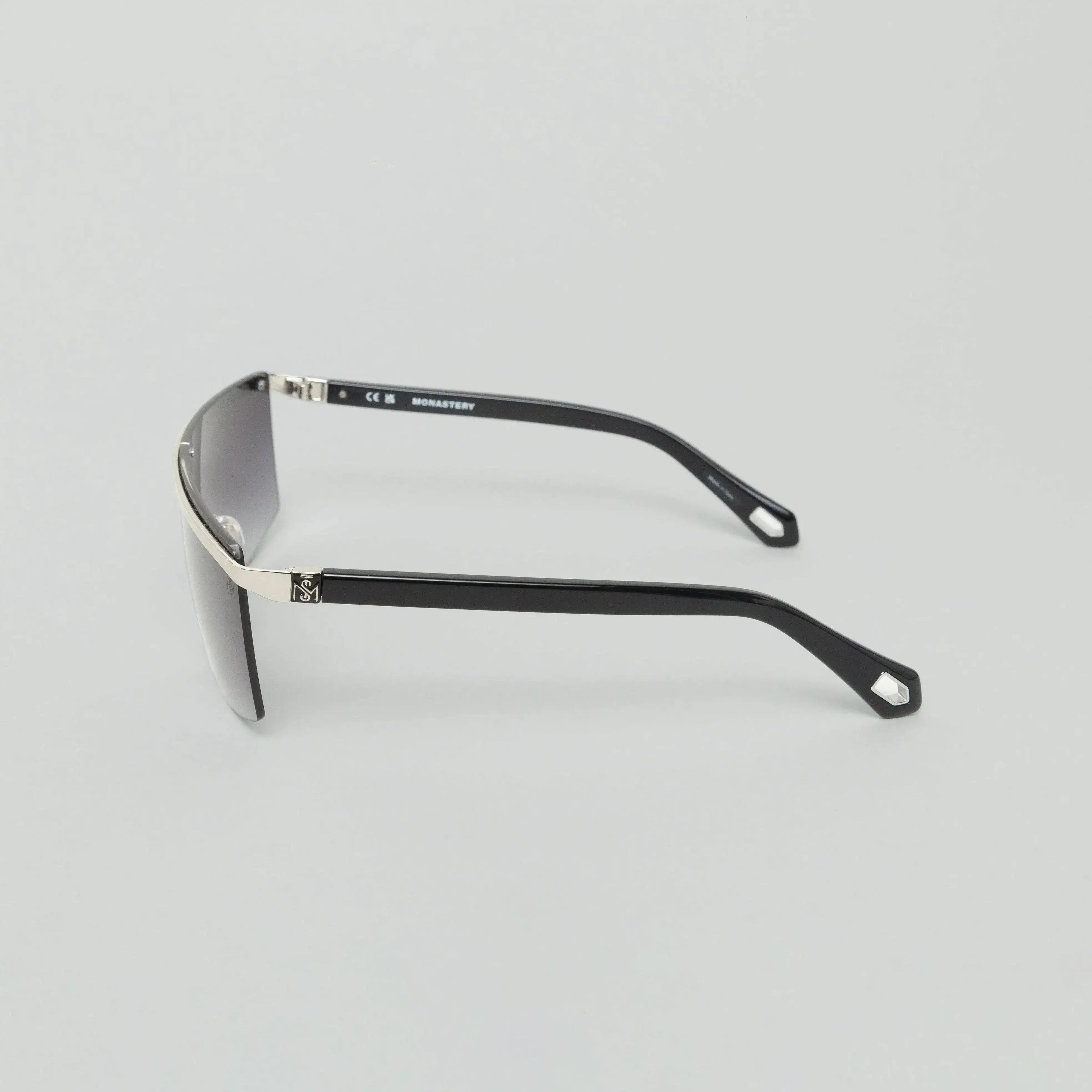 ADEI SUNGLASSES SHINY SILVER/BLACK GRADIENT GREY - Monastery