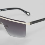 ADEI SUNGLASSES SHINY SILVER/BLACK GRADIENT GREY - Monastery