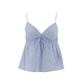 Blusa Madden Girl Tiros Rayas Azul Denim para Damas