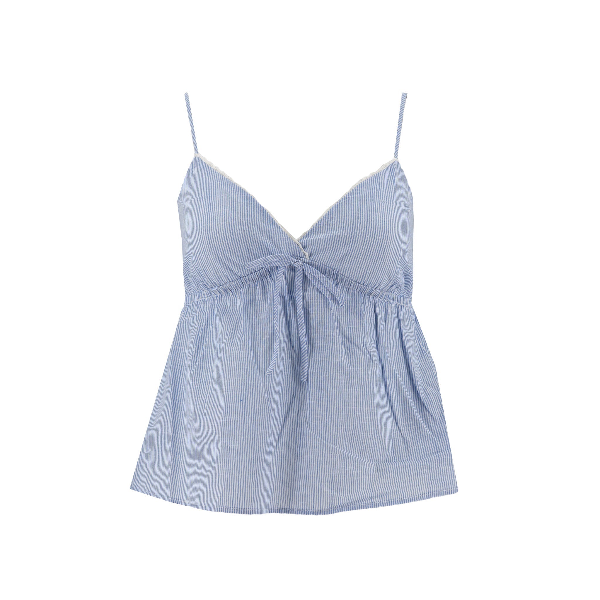 Blusa Madden Girl Tiros Rayas Azul Denim para Damas